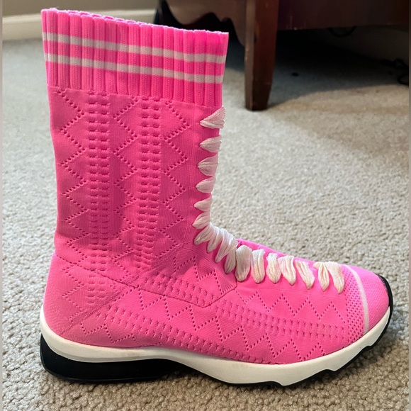 Fendi Shoes - Fendi Rockoko Zig Zag Sock Boots